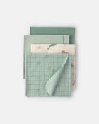 Baby Boy 4-Pack Dinosaur Receiving Blankets - Green, image 1 of 5 slides
