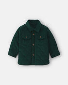 B&eacute;b&eacute; gar&ccedil;on - Blouson matelass&eacute; en velours c&ocirc;tel&eacute; &ndash; Vert, image 1 sur 2 diapositives