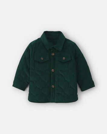 B&eacute;b&eacute; gar&ccedil;on - Blouson matelass&eacute; en velours c&ocirc;tel&eacute; &ndash; Vert, 