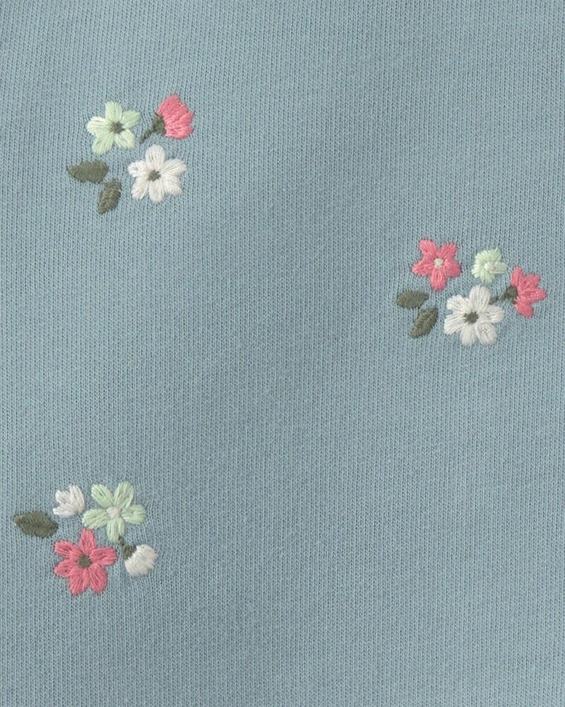 Baby Girl 3-Piece Floral French Terry Layering Set - Blue, image 3 of 6 slides
