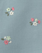Baby Girl 3-Piece Floral French Terry Layering Set - Blue, image 3 of 6 slides