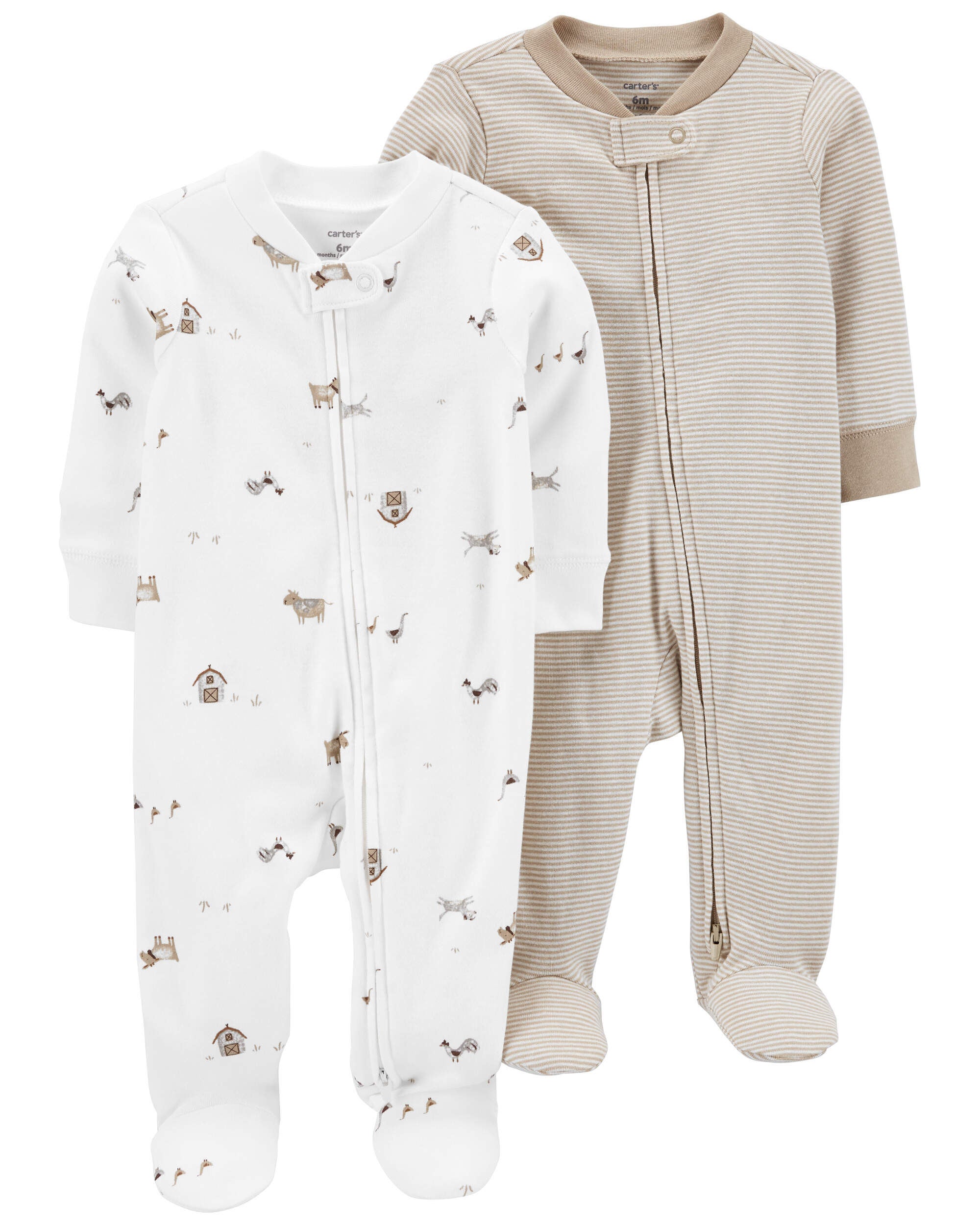 Multi 2 Pack Zip Up Sleeper Pyjamas Carter s Oshkosh Canada