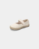 Toddler Girl Woven Casual Shoes - Cream, image 6 of 6 slides