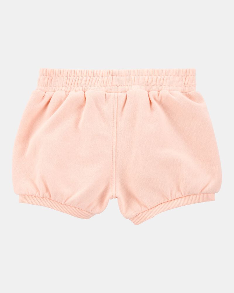 Baby Girl Pull-On French Terry Shorts - Pink, image 2 of 4 slides