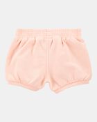 Baby Girl Pull-On French Terry Shorts - Pink, image 2 of 4 slides