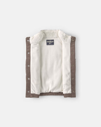 Gilet matelass&eacute; en velours c&ocirc;tel&eacute; &ndash; Brun, 