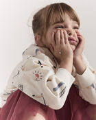 Toddler Dolman-Sleeve Sweatshirt in Park Day Print - Cream, image 4 of 7 slides