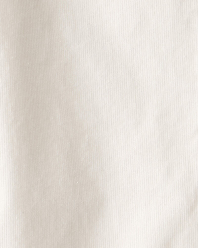 Girls Corduroy Wide-Leg Pants - Ivory, image 3 of 4 slides