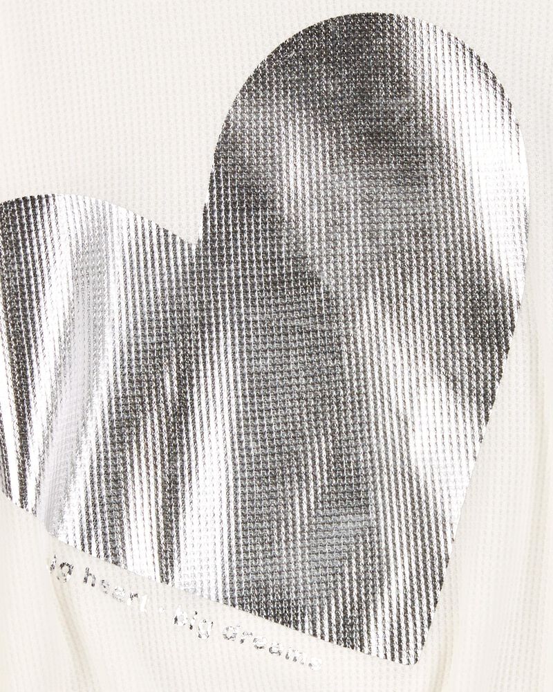 Baby Metallic Heart Thermal Top, image 2 of 3 slides