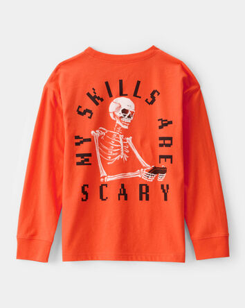 Kid Halloween Video Game Long-Sleeve Graphic Tee, 