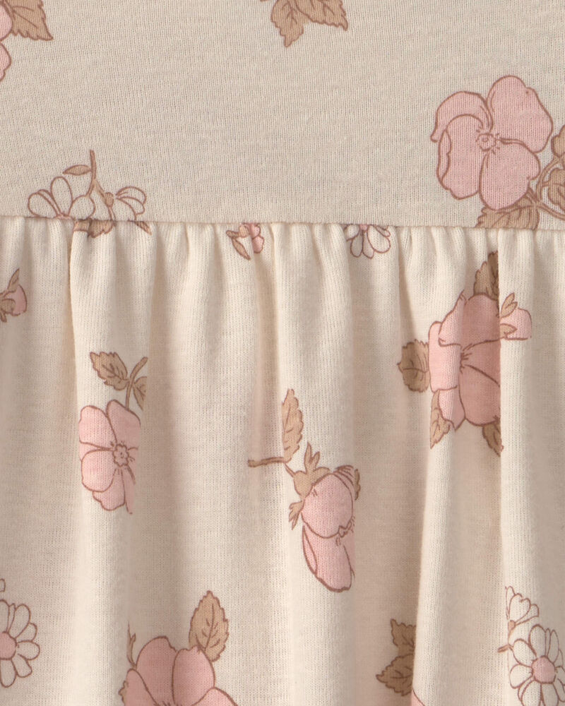 B&eacute;b&eacute; fille - Ensemble 2 pi&egrave;ces robe &agrave; motif floral &ndash; Rose/Ivoire, image 4 sur 4 diapositives