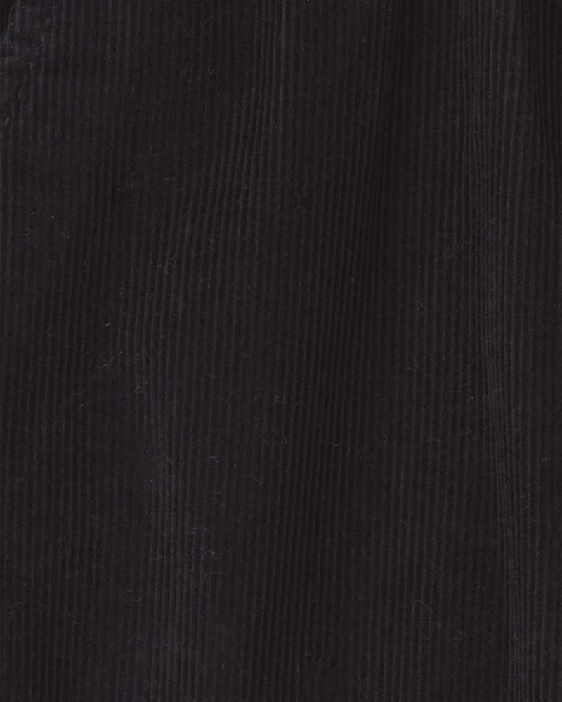 Toddler Boy Corduroy Straight Suspender Pants - Black, image 3 of 4 slides