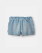 Toddler Girl French Terry Knit Shorts - Light Wash, image 2 of 4 slides
