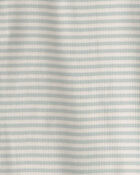 Girls 2-Piece Organic Cotton Waffle Knit Top & Short Set in  Stripes, image 4 of 5 slides