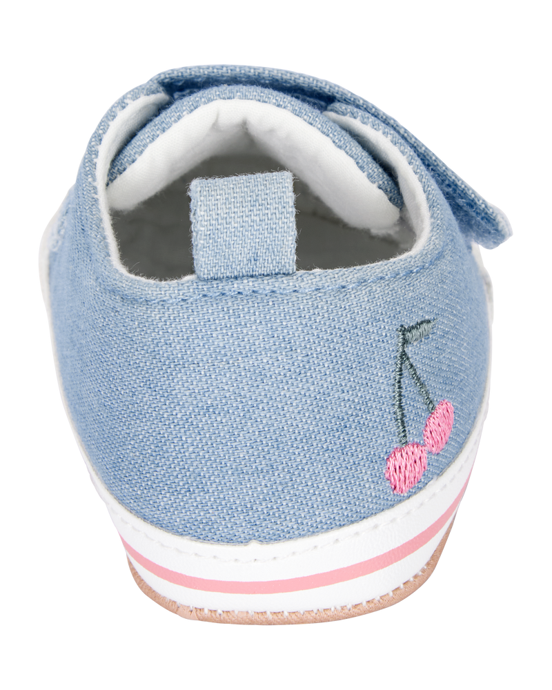 Bébé Espadrilles à cerises - Bleu, image 3 sur 7 diapositives