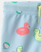 Baby Boy 2-Piece Dinosaur Rashguard Swimsuit Set - Green, image 6 of 7 slides