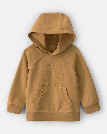 Baby Boy Varsity French Terry Hoodie - Brown, 