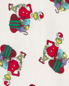 B&eacute;b&eacute; - Pyjama ajust&eacute; 1-pi&egrave;ce en 100&nbsp;% coton &agrave; fermeture &agrave; glissi&egrave;re double sens et pieds &agrave; motif Le Grincheux de Dr. Seuss de No&euml;l &ndash; Ivoire, image 4 sur 4 diapositives