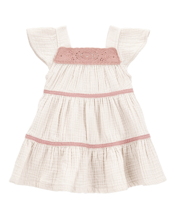 Baby Striped Tiered Dress, 