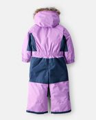 Toddler Girl  1-Piece Taslan Snowsuit - Lilac, image 5 of 5 slides