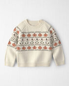 Toddler Organic Cotton Fair Isle Sweater Knit Pullover, image 1 of 4 slides