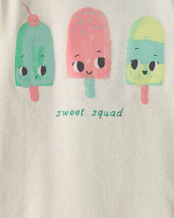 Tout-petit fille - Pyjama 4 pi&egrave;ces en 100&nbsp;% coton &agrave; friandises glac&eacute;es &laquo;Sweet Squad&raquo; - Bleu/Vert, 