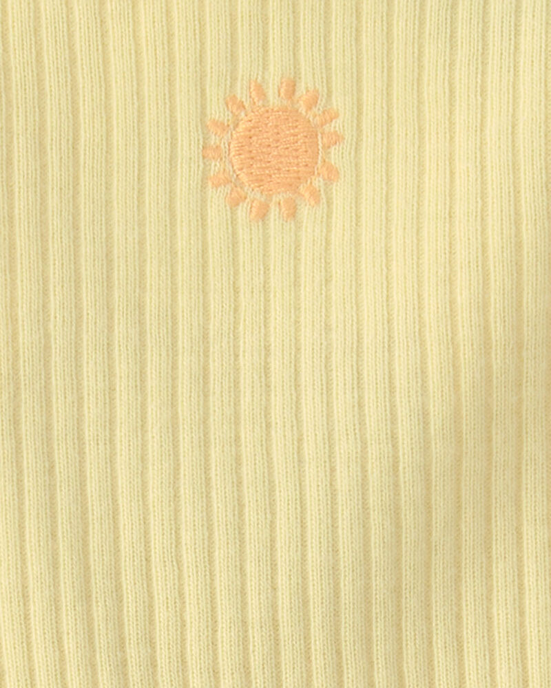 B&eacute;b&eacute; fille - Robe cache-couche &agrave; manches courtes, soleil - Jaune, image 4 sur 4 diapositives