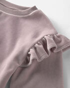 B&eacute;b&eacute; fille - Ensemble 2 pi&egrave;ces haut et pantalon en velours de coton biologique, image 3 sur 5 diapositives