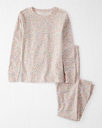 Kid 2-Piece Organic Cotton Floral-Print Pyjamas, 