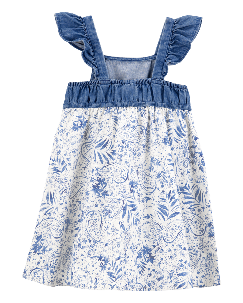 Enfant en bas âge Robe en chambray à fleurs , image 2 sur 4 diapositives