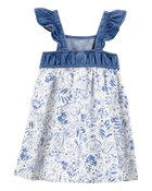 Enfant en bas âge Robe en chambray à fleurs , image 2 sur 4 diapositives