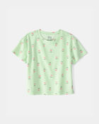 Toddler Girl Floral Top - Green, image 1 of 3 slides
