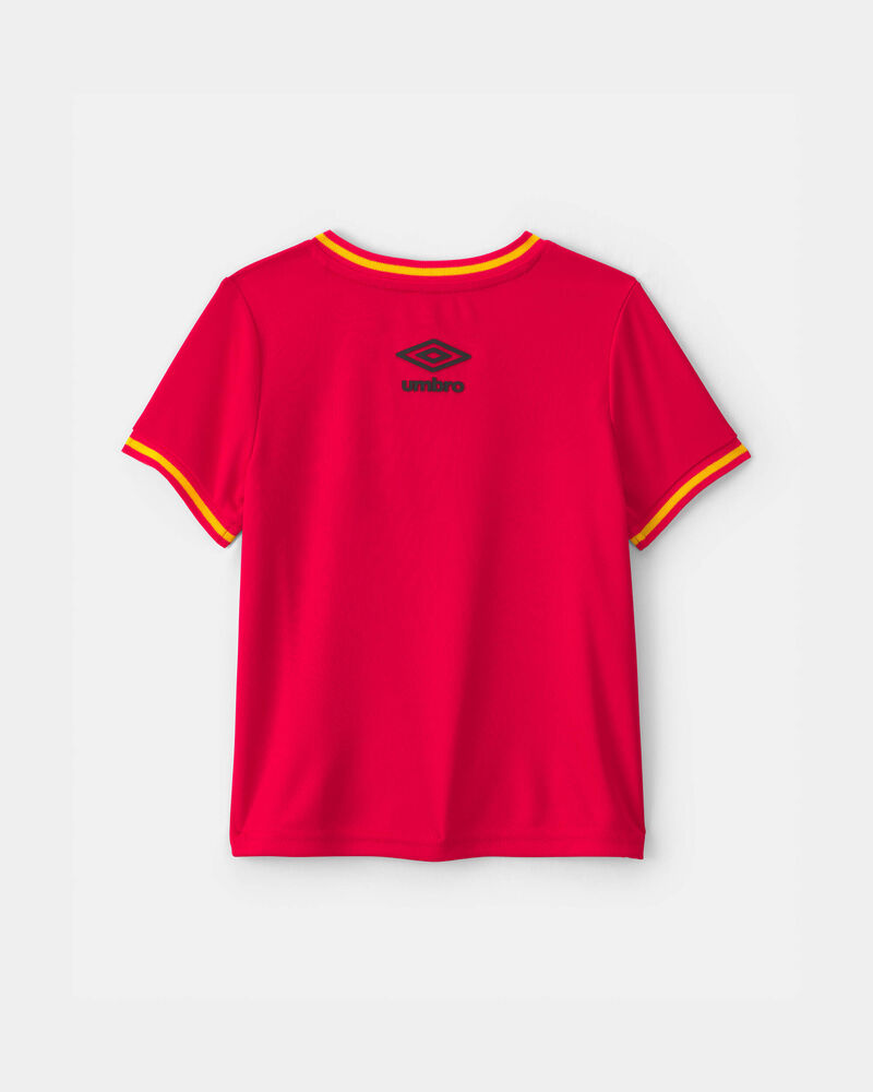 Ensemble 2 pi&egrave;ces chandail de soccer et short Umbro de l&rsquo;Espagne pour tout-petit - Rouge/Jaune/Noir, image 3 sur 10 diapositives
