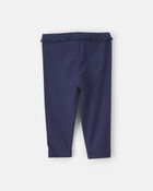 Baby Girl 2-Pack Cotton Pull-On Pants - Pink/Navy Blue, image 2 of 3 slides