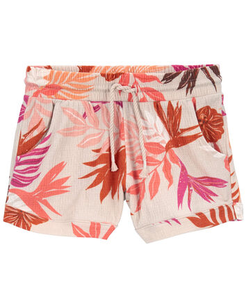 Floral Pull-On French Terry Shorts, 