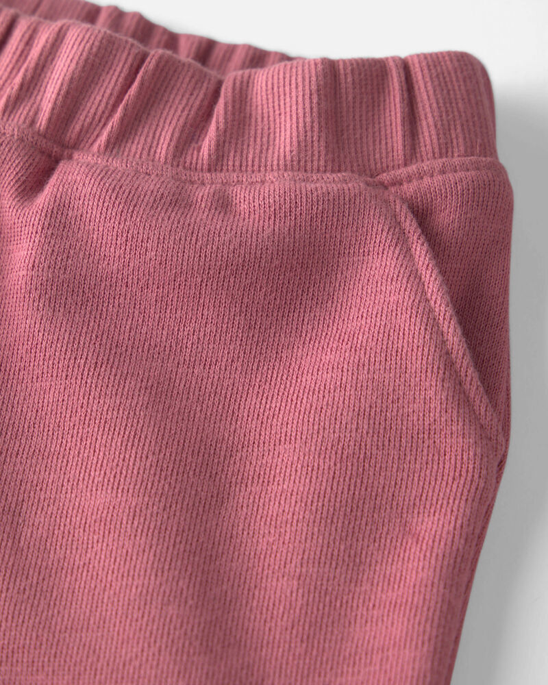 Baby Girl 2-Piece Organic Cotton French Terry Top & Pant Set, image 2 of 4 slides