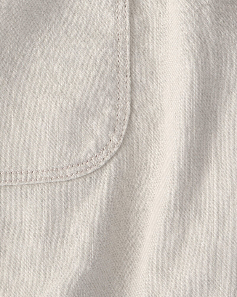 Boys Twill Shorts - Light Khaki, image 3 of 4 slides