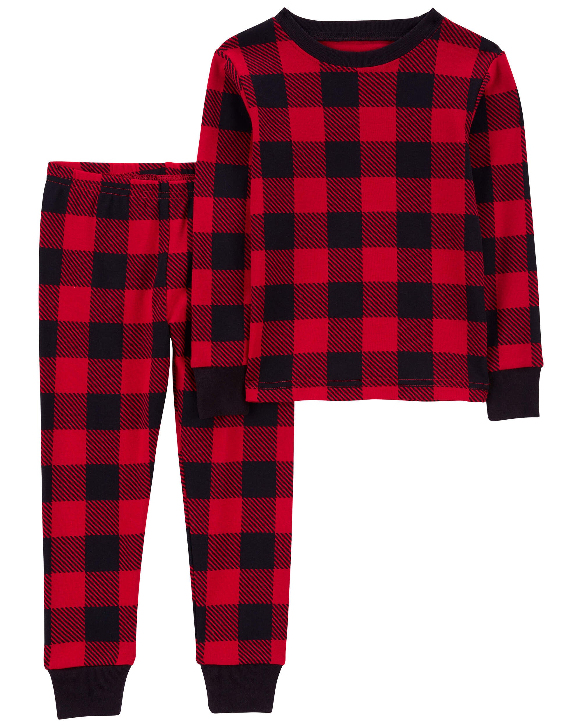 Baby girl plaid pajamas discount