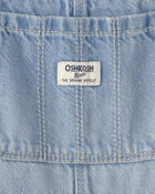 Toddler Girl Denim Patch Overalls - Light Wash, image 4 of 5 slides