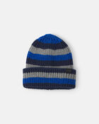 Boys Kombi Stripy Beanie Hat - Navy, image 1 of 2 slides