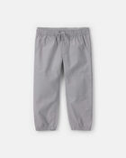 Toddler Boy Canvas Joggers - Grey, image 1 of 4 slides