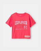 Gar&ccedil;ons - T-shirt &agrave; imprim&eacute; &laquo;Explorer Camp&raquo; - Orange, image 1 sur 2 diapositives