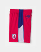 Kids Umbro England Mesh Soccer Shorts - Red/Blue/White, image 4 of 7 slides