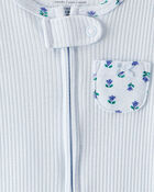 Baby Floral 2-Way Zip Thermal Sleeper Pyjamas, image 4 of 6 slides