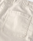 Boys Organic Cotton Shorts in Cream, image 3 of 5 slides