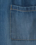 Baby Girl Denim Long-Sleeve Dress - Medium Wash, image 4 of 5 slides