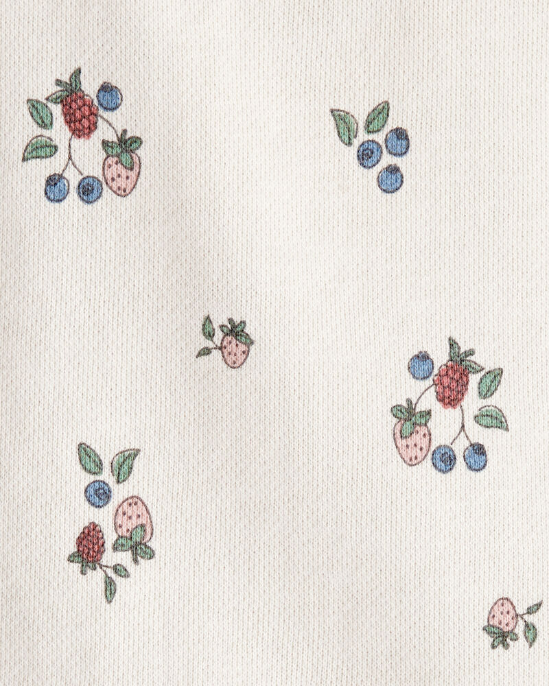 Baby Organic Cotton French Terry Sweatshirt in Berry Blossom Print, image 3 of 5 slides
