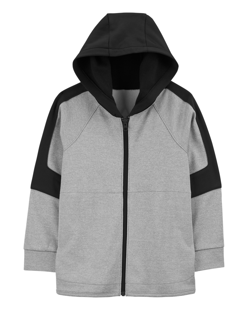 Kid Colourblock Active Mesh Knit Jacket - Grey, image 1 of 3 slides