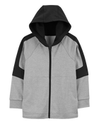 Kid Colourblock Active Mesh Knit Jacket - Grey, image 1 of 3 slides