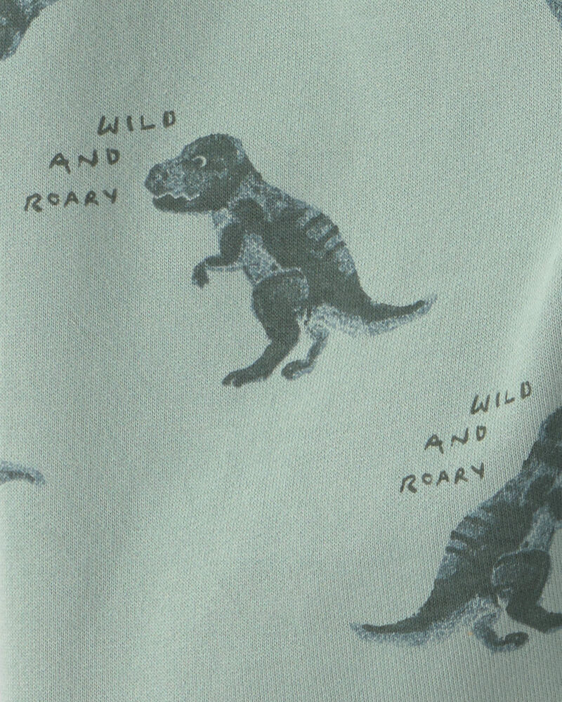 Baby Boy Dinosaur French Terry Jogger - Green, image 3 of 4 slides